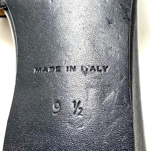 Evelane The Pointed Toe Black Leather Slide - Picture 4 of 6